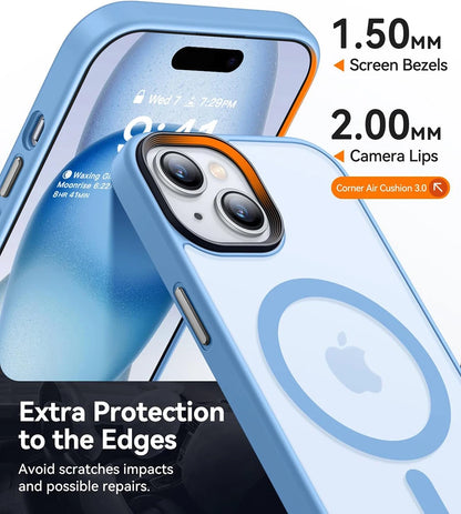 Magsafe Magnetic Luxury Armor Shockproof Case For iPhone 16 15 14 13 12 11 Pro Max Plus Wireless Charge Cover Matte Translucent