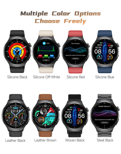 2026 New upgrade Health Check Smart Watch ECG Blood Lipid Uric Acid Body Fat BP Sport Waterproof HD Call Smart Watch Man Women