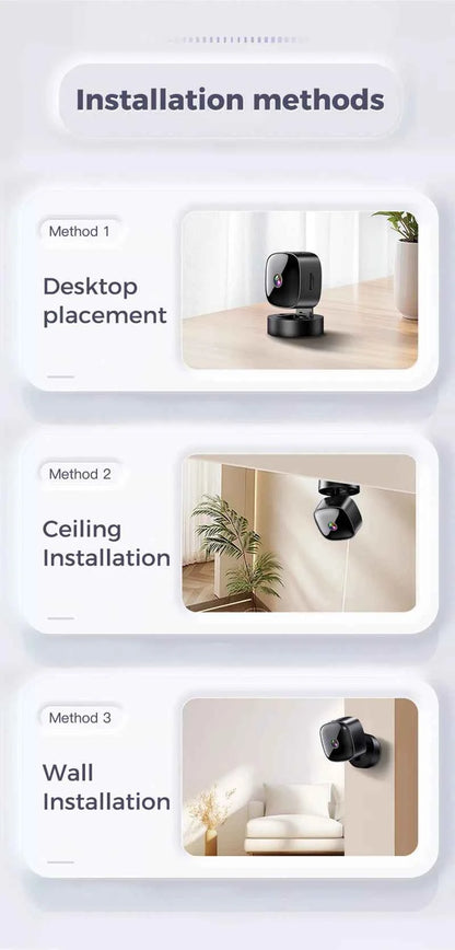 Lenovo Mini Security Camera 1080P WiFi Surveillance Indoor With Motion Detection