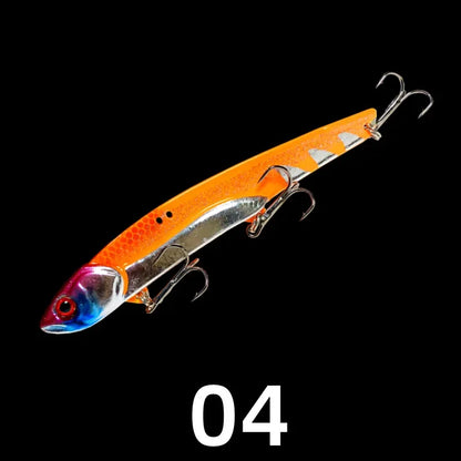 35G 10.5cm Metal VIB Lure Fishing Spoon Freshwater Jig Bait Tackle