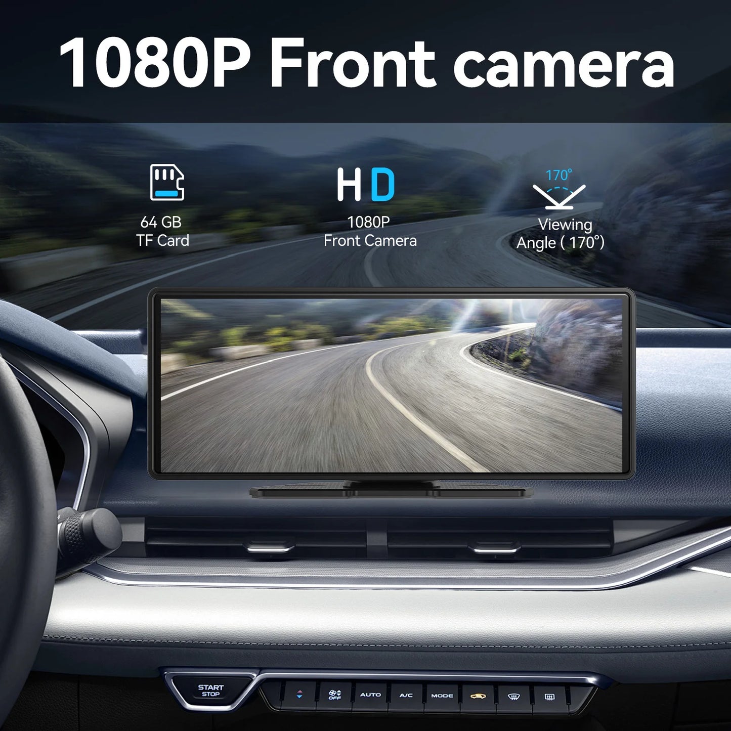 Pionray 7/10 inches android auto Universal Portable CarPlay for Car Screen Car Radio Video Wireless Carplay Screen for Apple