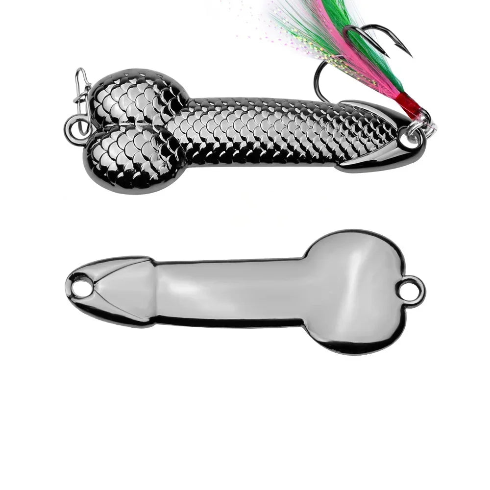 Metal Penis Spoon Lure 3g 7g 11g 15g 21g Vibrating Hard Bait Sequin Fishing Lure
