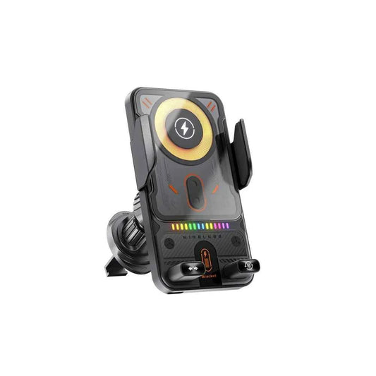 Car Wireless Charger 15W With Auto Clamping Phone Holder And Easy Operation