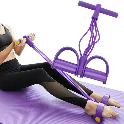 Multifunction Tension Rope, 6-Tube Elastic Yoga Pedal Puller Resistance Band, Natural Latex Tension Rope Fitness Equipment