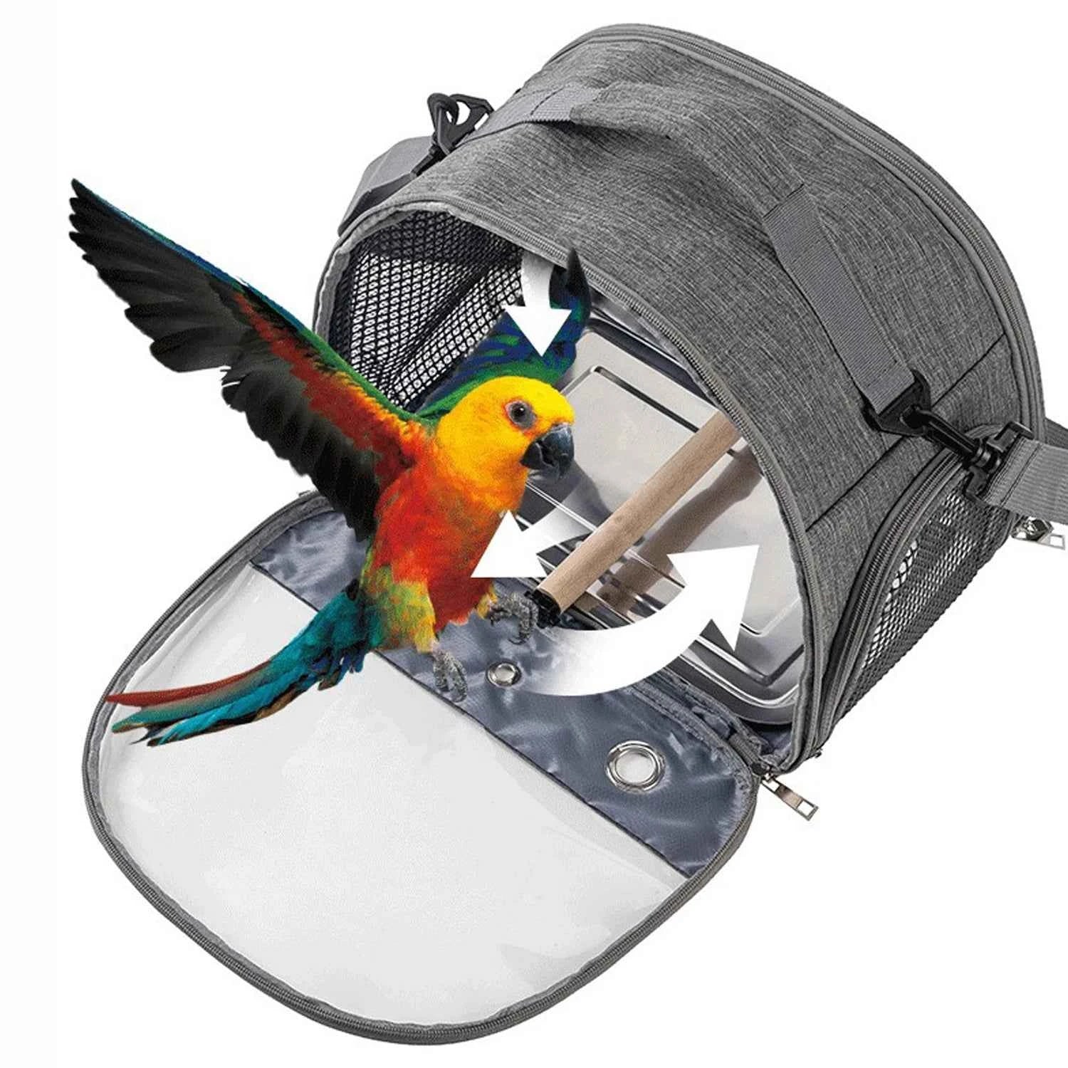 Foldable Portable Pet Backpack Carrier With Transparent Window For Small Pets
