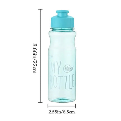 650ml Water Bottle Outdoor Color Transparent Cold Water Cup Large Capacity Gift Plastic Sports Kettle Portable And Compact