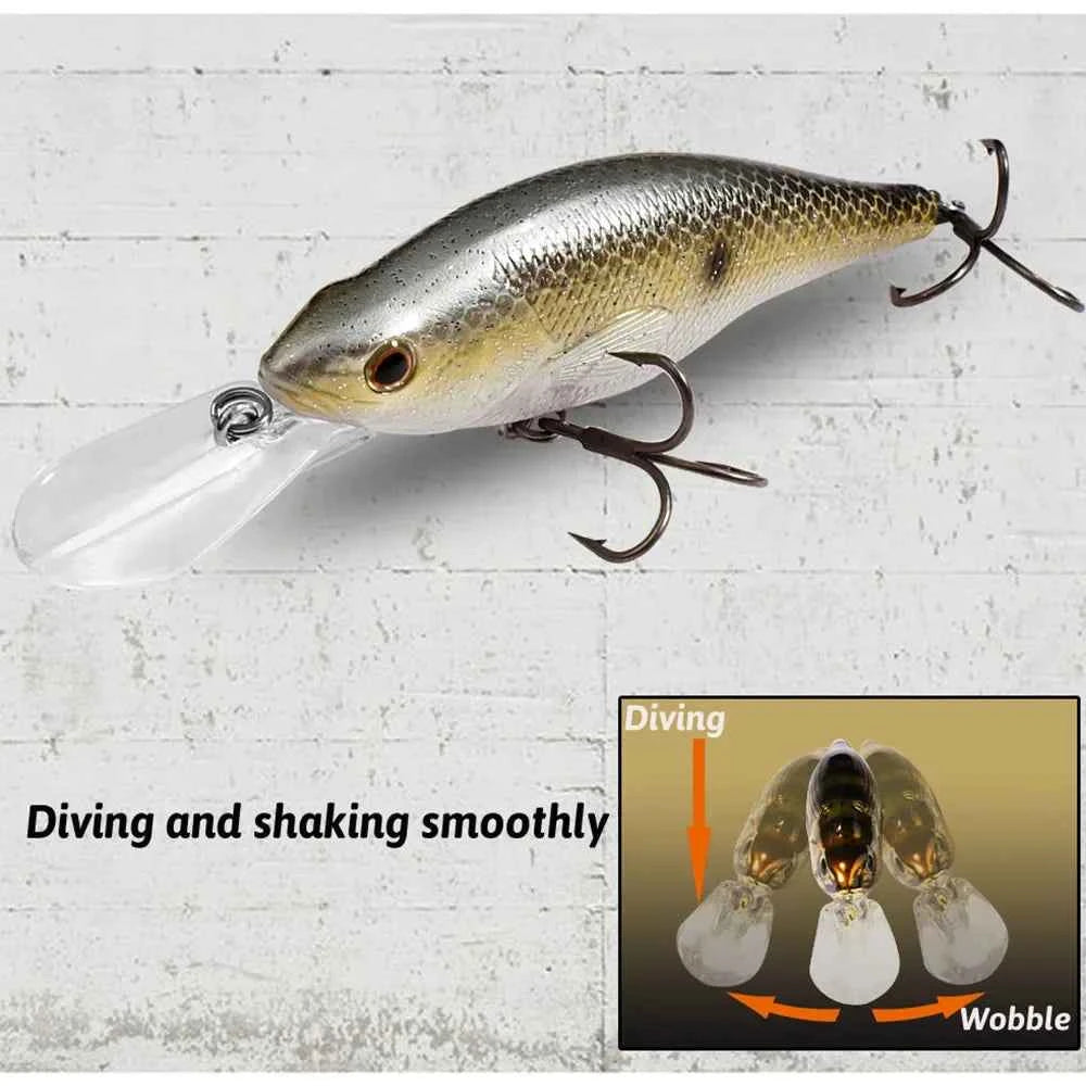 Gobait 20g Diving Floating Minnow Swimbait Lure With Steel Ball Balance System