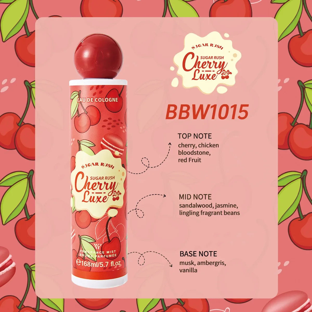 168ML Fruity Floral Perfume Unisex Fresh Scent Strawberry Peach Melon Grape
