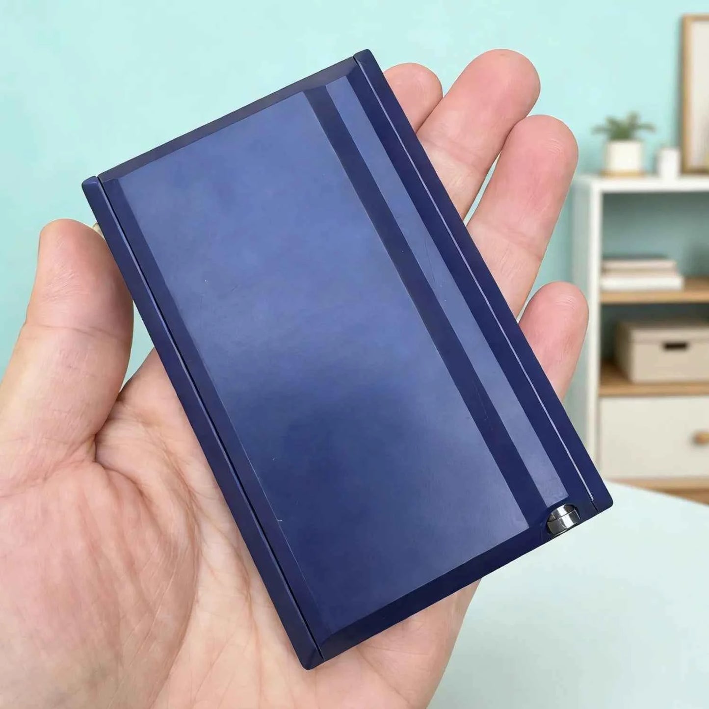 Acrylic Smoking Storage Box With Slide Lid Aluminum Straw Portable Tobacco Case