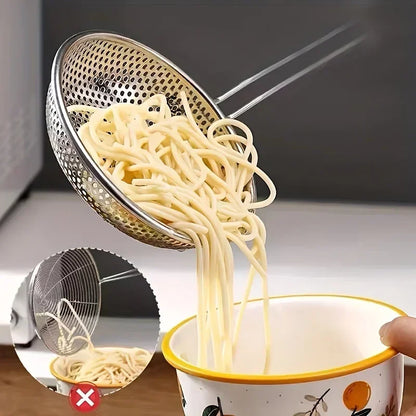 Stainless Steel Skimmer Handheld Wooden Handle Fried Food in The Kitchen Filter Strainer Multifunctional Kitchen Accessories