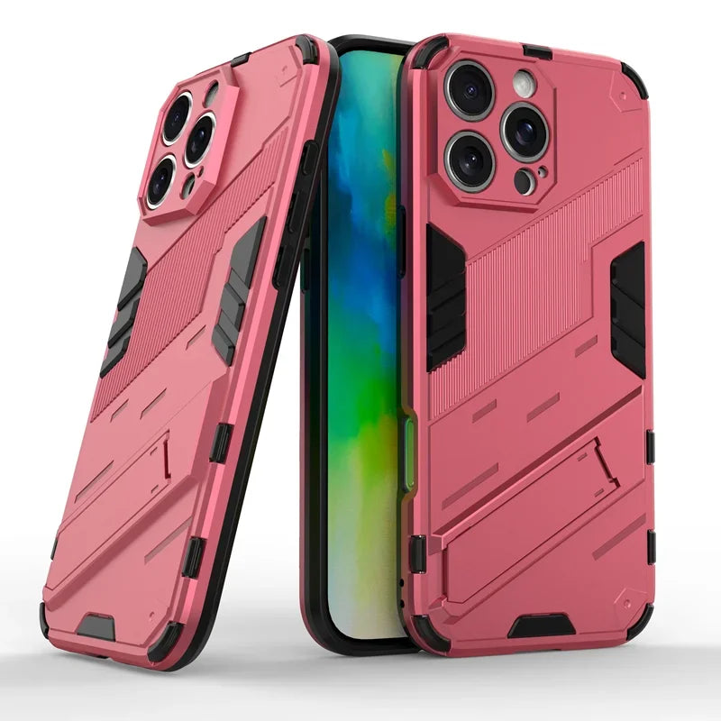Armor Shockproof Protective Magnetic Holder Case For iPhone 16 Pro Max 15 14 12 13 11 Pro Max 15 14 16 Plus 13 12 Mini Cover