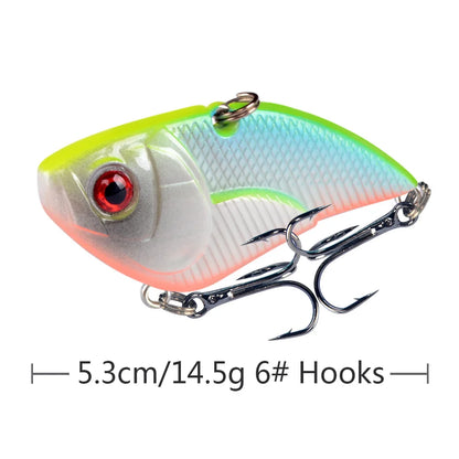 Sinking Vibration Fishing Lure 5.3cm 14.5g Hard Crankbait for Bass Sea