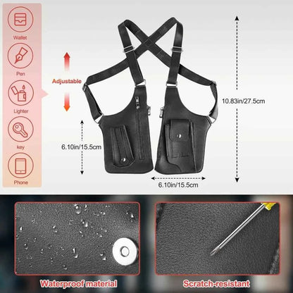 Men's Shoulder Underarm Bag, Anti theft Hidden Adjustable Strap Leather Cover