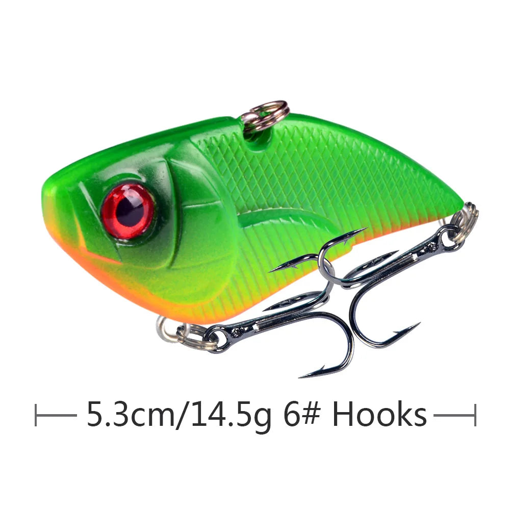 Sinking Vibration Fishing Lure 5.3cm 14.5g Hard Crankbait for Bass Sea