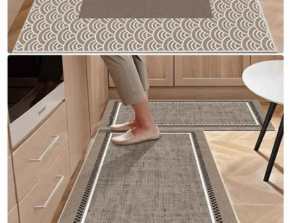 Pvc Kitchen Carpet Non-slip Oil-proof Rug Waterproof Leather Floor Mat Modern Long Strip Carpets Alfombra De Cocina 주방 미끄럼 방지 카펫