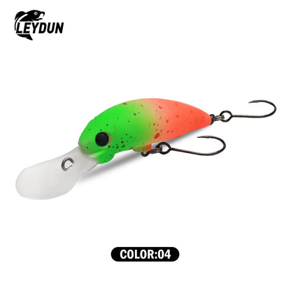 LeyDun Floating Minnow Lures 40mm 2.8g Shallow Diving Crankbait