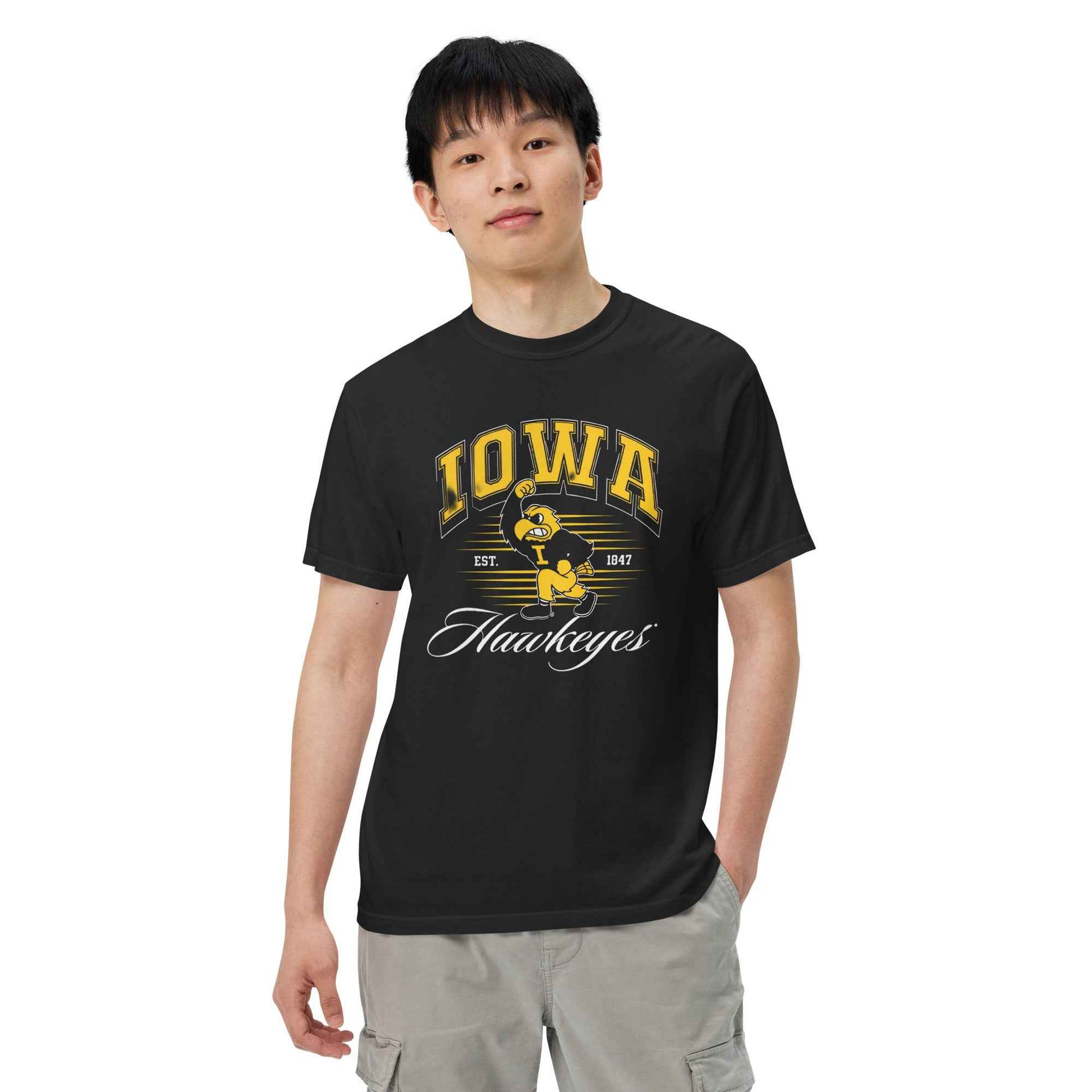 Iowa Hawkeye Vintage Heavyweight Unisex Cotton T Shirt