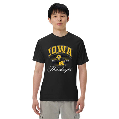 Iowa Hawkeye Vintage Heavyweight Unisex Cotton T Shirt