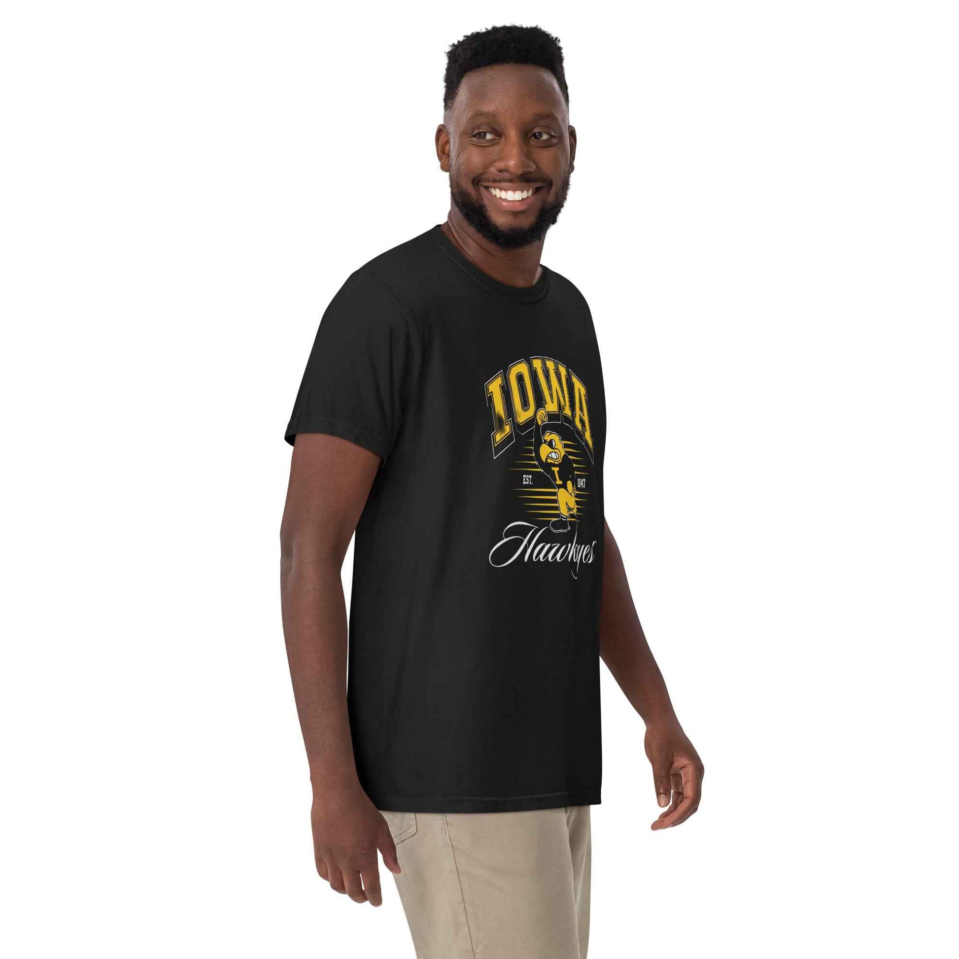 Iowa Hawkeye Vintage Heavyweight Unisex Cotton T Shirt