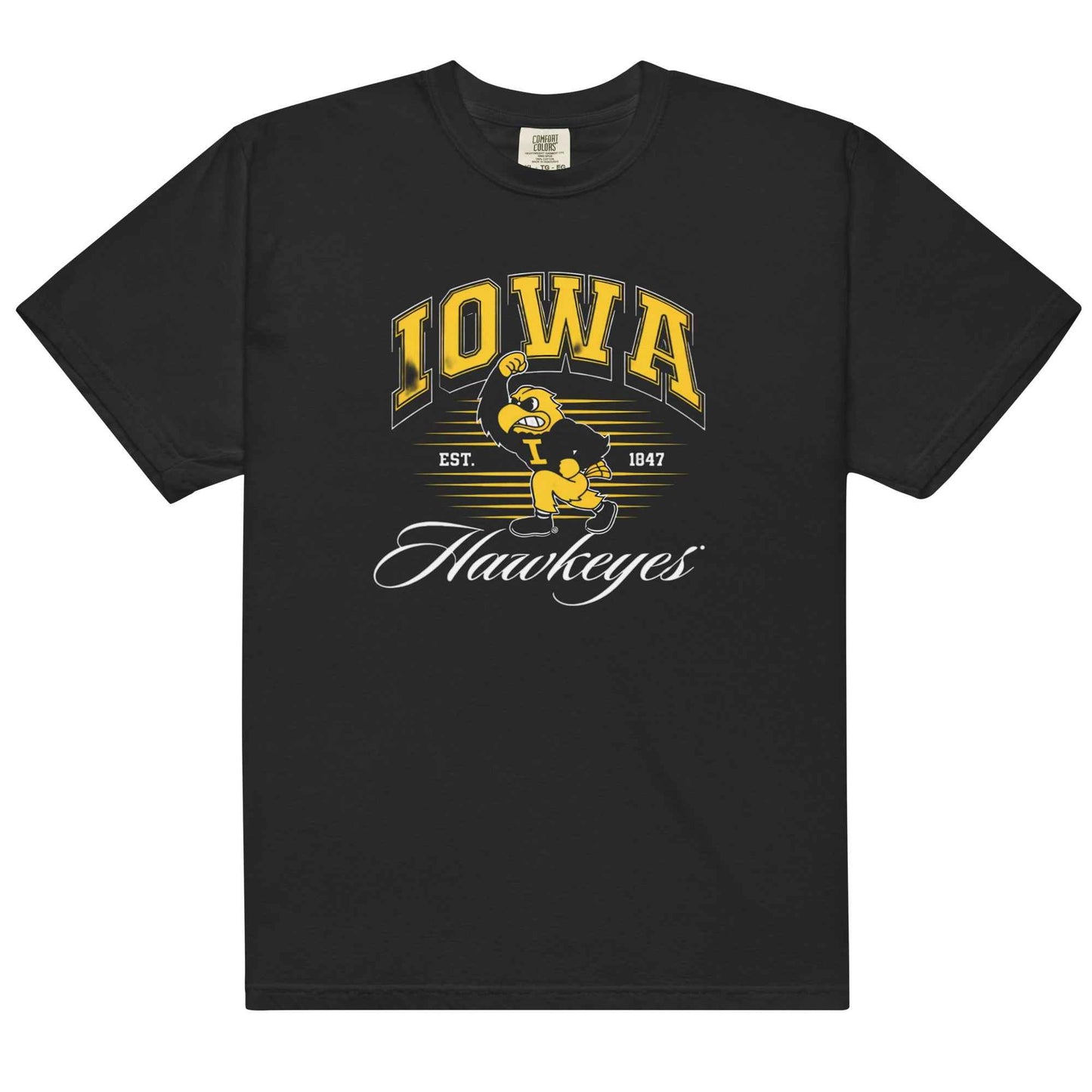 Iowa Hawkeye Vintage Heavyweight Unisex Cotton T Shirt