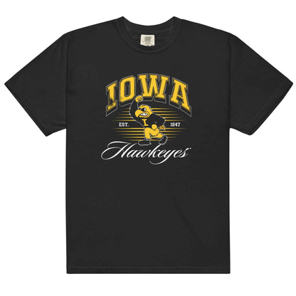 Iowa Hawkeye Vintage Heavyweight Unisex Cotton T Shirt