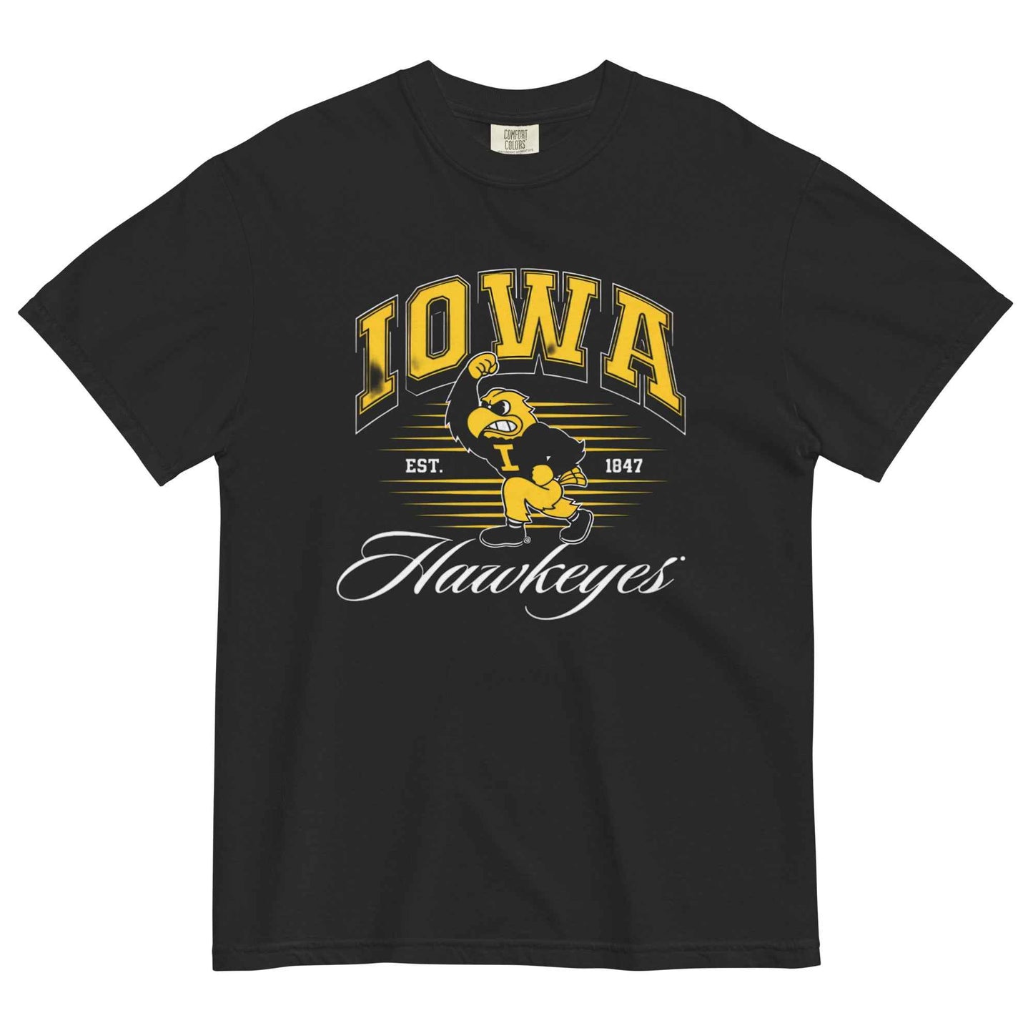 Iowa Hawkeye Vintage Heavyweight Unisex Cotton T Shirt