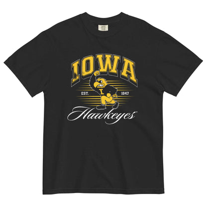 Iowa Hawkeye Vintage Heavyweight Unisex Cotton T Shirt