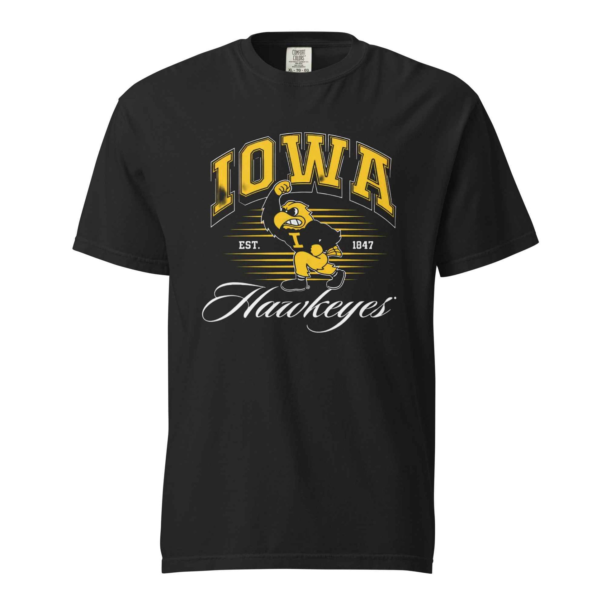 Iowa Hawkeye Vintage Heavyweight Unisex Cotton T Shirt