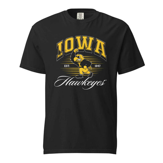 Iowa Hawkeye Vintage Heavyweight Unisex Cotton T Shirt