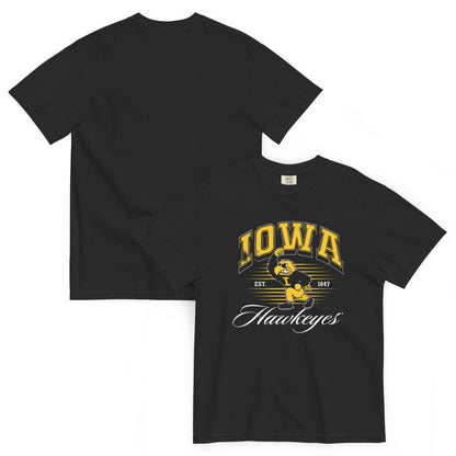 Iowa Hawkeye Vintage Heavyweight Unisex Cotton T Shirt
