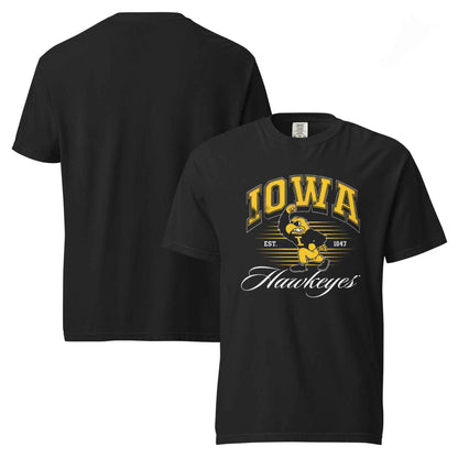 Iowa Hawkeye Vintage Heavyweight Unisex Cotton T Shirt