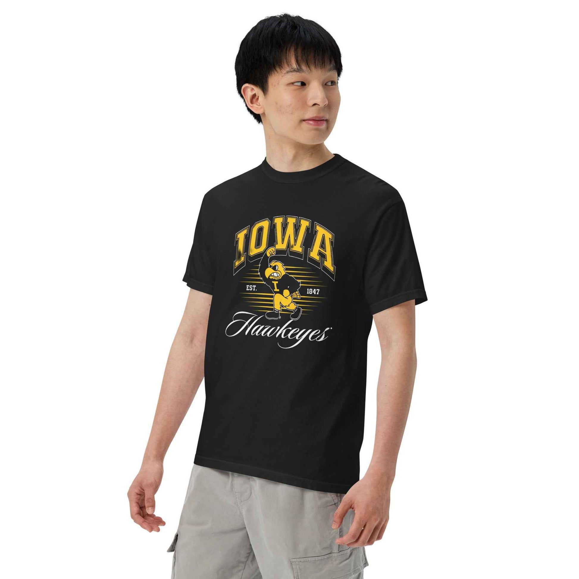 Iowa Hawkeye Vintage Heavyweight Unisex Cotton T Shirt
